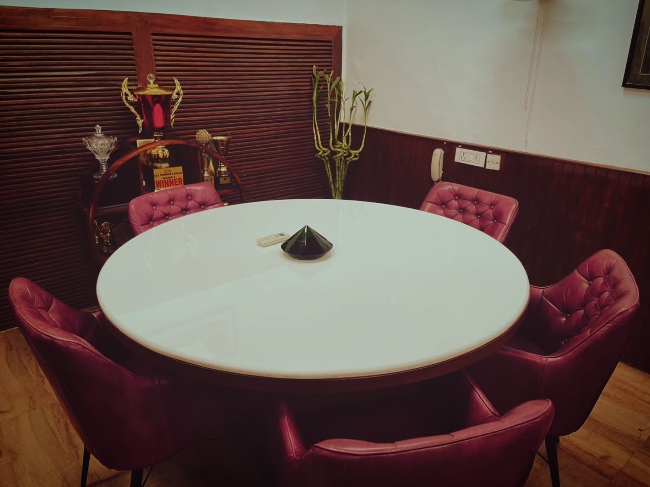 Conference room at DEMETERALI LEGAL used for strategy meetings